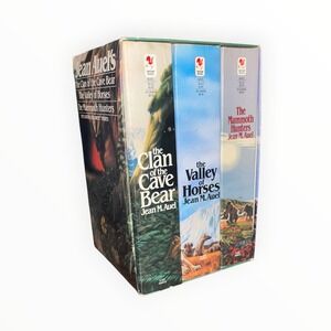 Jean M Auel Earths Children Series 3Bk Box Set Clan of Cave Bear Horses Mammoth